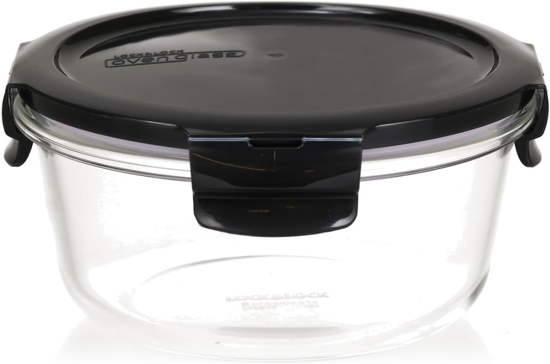 LOCK & LOCK Frischhaltedosen aus Glas mit Deckel, 3er Set rund - OVEN GLASS - Für den Kühlschrank &