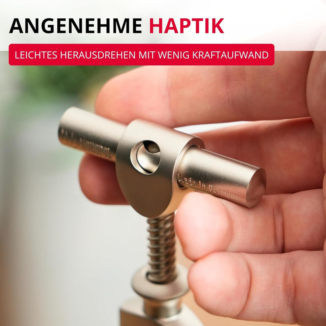 Westmark Glockenkorkenzieher mit Korkabstreifer, Monopol Edition, Stahl/Zink-Druckguss, Barolo, Edel