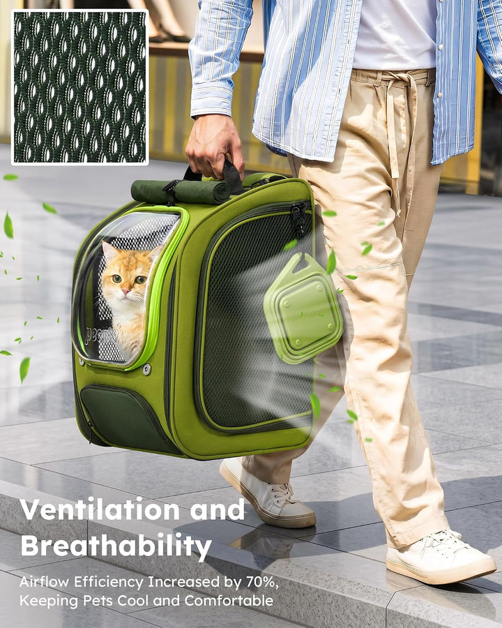 pecute Katzenrucksack Bubble Haustier Rucksack mit Netzfenster, Tragbare und Faltbare Katzentasche,