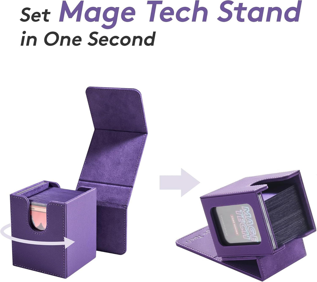 Mage Tech Commander Deck Box Lite - Kartendisplay mit Mini-Schnappkartenhalter & abnehmbarer Abdecku