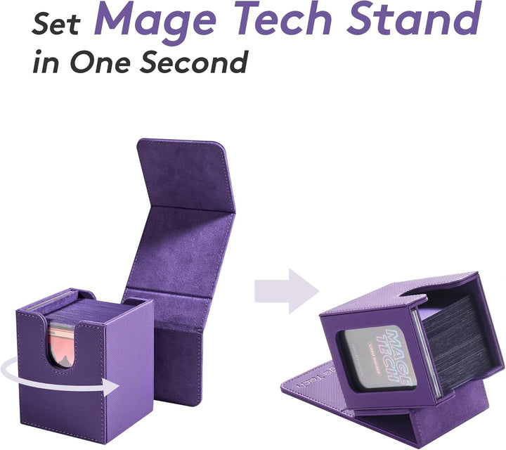 Mage Tech Commander Deck Box Lite - Kartendisplay mit Mini-Schnappkartenhalter & abnehmbarer Abdecku