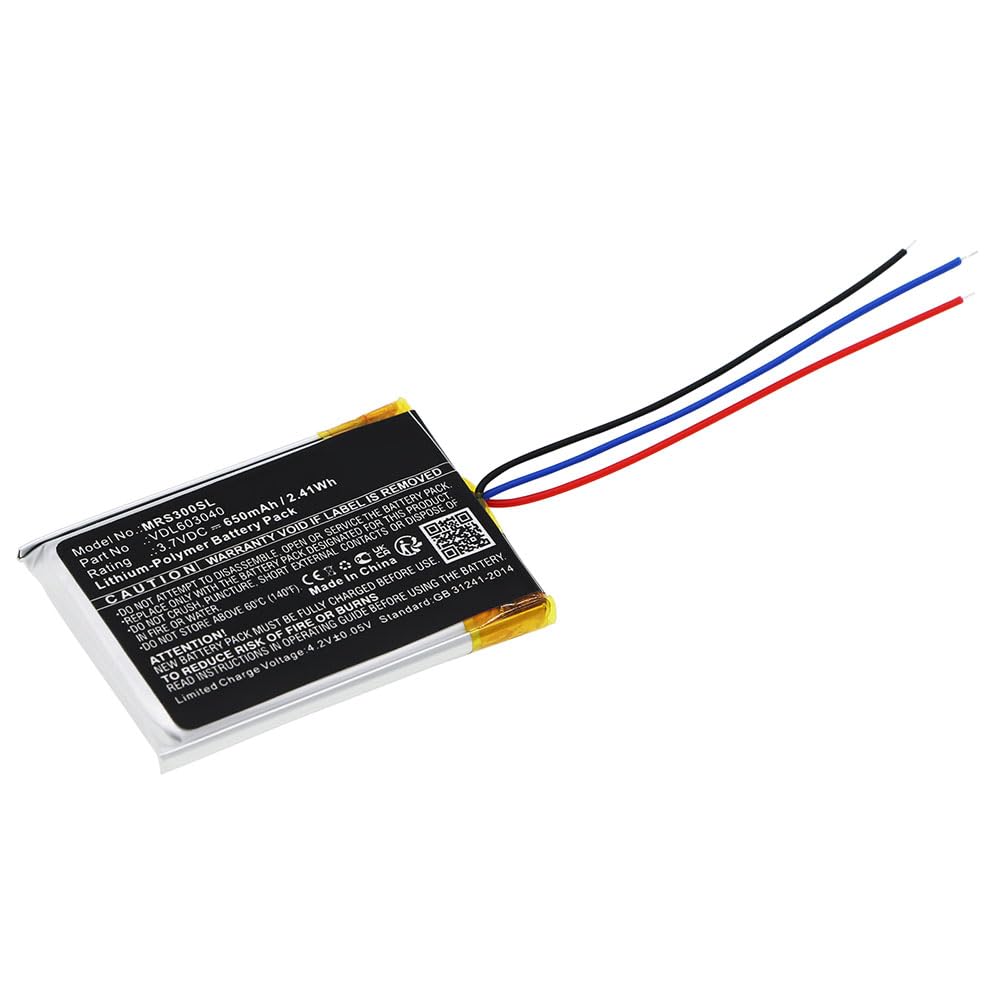 subtel 1x Akku für Headset Kompatibel mit Marshall Major 3, Major II, Monitor, VDL603040 - (650mAh,