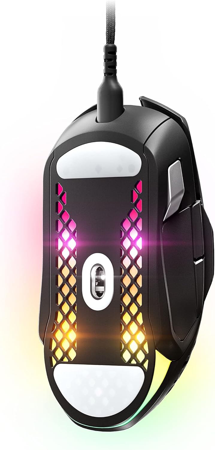 SteelSeries Aerox 5 Gaming-Maus – Ultraleichte 66 g – 9 programmierbare Tasten – Wasserbeständig nac