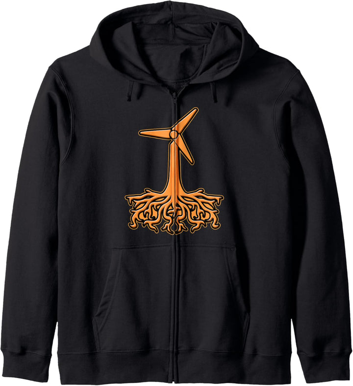Windenergie Windkraft Windrad Windkraftanlage Energie Strom Kapuzenjacke
