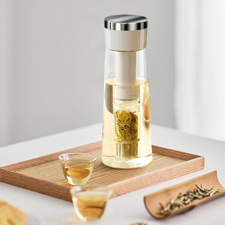 Cold Brew Kaffeebrüher | Press-Kaltbrüh-Kaffeekanne - Mit Abnehmbarem Siebfilter & Luftdichtem Versc