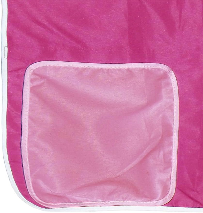vidaXL Vorhänge für Hochbett mit Tunnel und Turm Rosa, Rosa