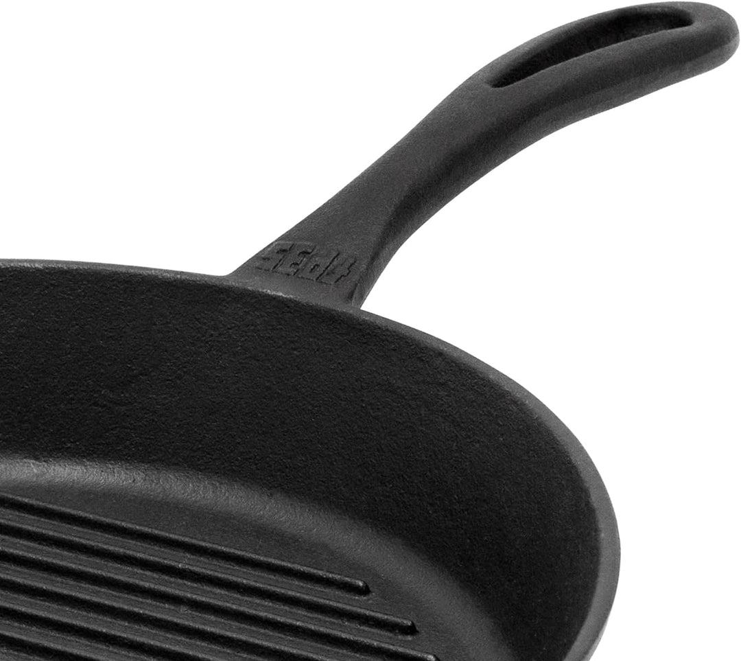 Petromax Grill-Feuerpfanne mit Stiel - Grillpfanne aus Gusseisen für alle Herdarten, Gasflamme, Back