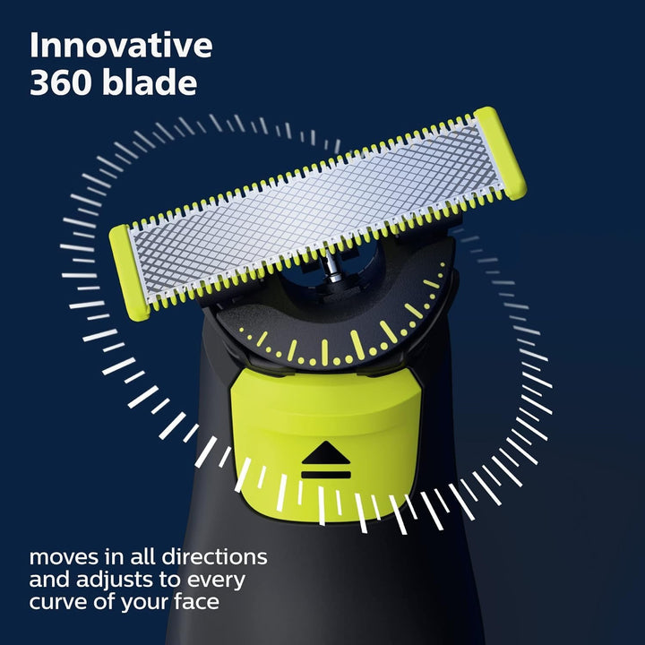 Philips OneBlade QP6531/15 Hybrid-Elektro-Trimmer, Schwarz, 360 Pro OneBlade 360 Pro, QP6531/15, One