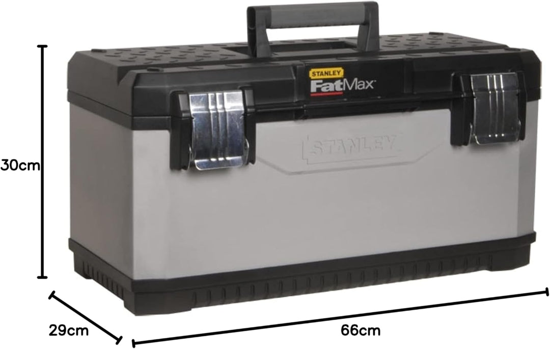 Stanley FatMax Werkzeugbox / Werkzeugkoffer (26", 66x29x30cm, herausnehmbare Trage, stabiler Koffer