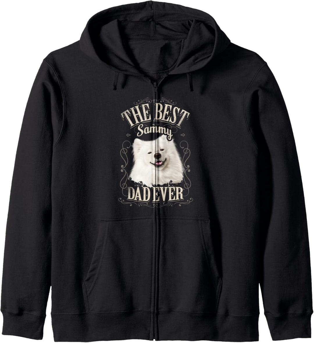 Best Sammy Dad Ever Samojede Hund Vintage Geschenke Mann Kapuzenjacke