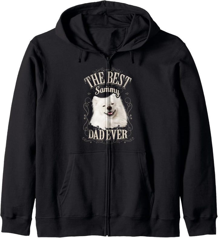 Best Sammy Dad Ever Samojede Hund Vintage Geschenke Mann Kapuzenjacke