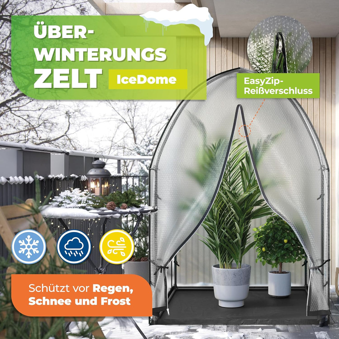Überwinterungszelt, ICEDOME ThermoPLUS, Winterschutz für Pflanzen, in grün L 120 x B 120 x H 183 cm