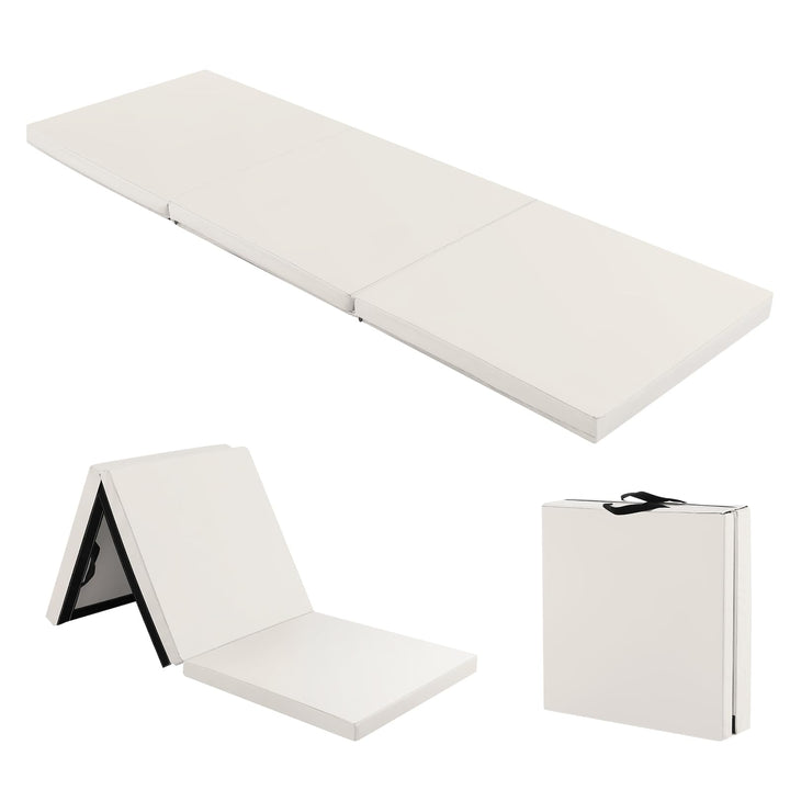 COSTWAY 180 x 60 x 5 cm Weichbodenmatte klappbar, Gymnastikmatte tragbar, Yogamatte wasserabweisend,