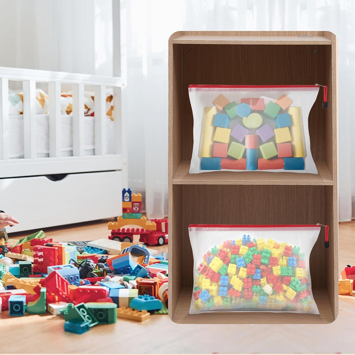 24PCS Plastic Wallets-Ordner - A4 Plastic Wallet-Dokumentordner Extra dicke Netz-Reissverschlusstasc