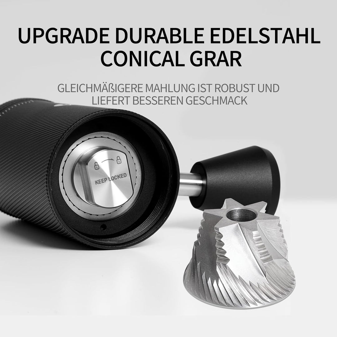 TIMEMORE Manuelle Kaffeemühle aus Edelstahl Espresso Kaffeemühle mit einem Chestnut S3 Fassungsvermö