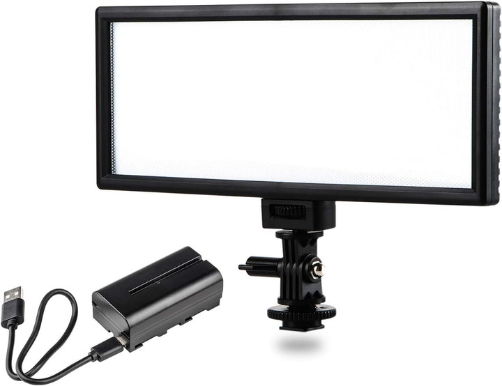 VILTROX L132T 3300K~5600K LED Videoleuchte Dimmable Panel Licht LED für DSLR Kamera mit NP-F550 Akku