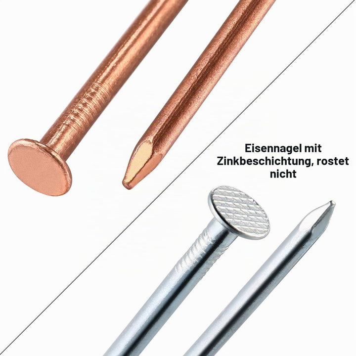 100 mm 12 Stück lange Kupfernägel zum Töten von Bäumen mit 1 Stück 4 Zoll Stahlnägel, Aufbewahrungsb