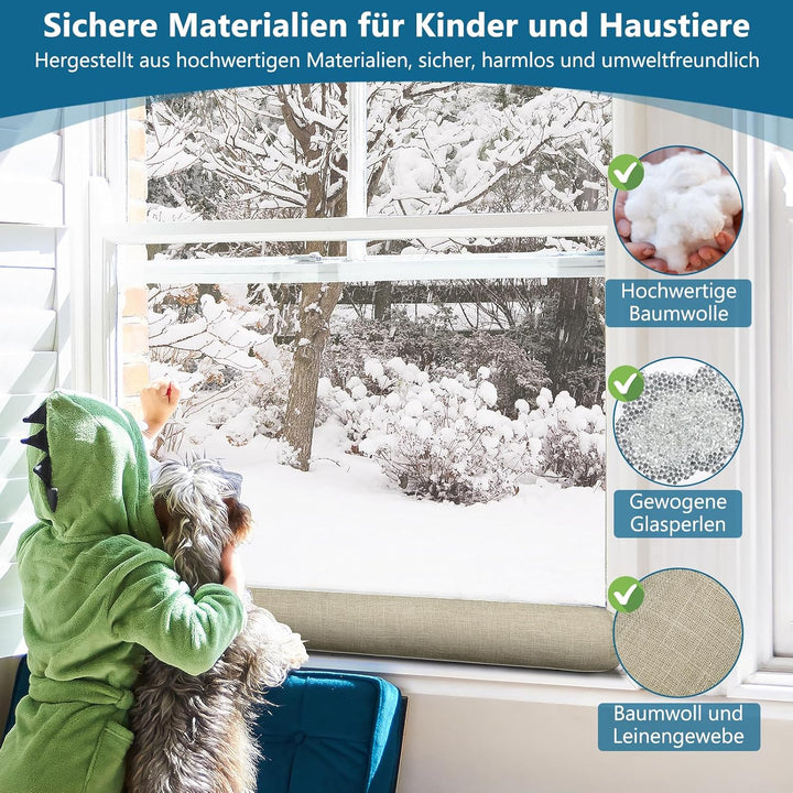 HooTown Zugluftstopper für türen, 92cm Schwerer Zugluftstopper tür Zugluftstopper Windstopper Türluf