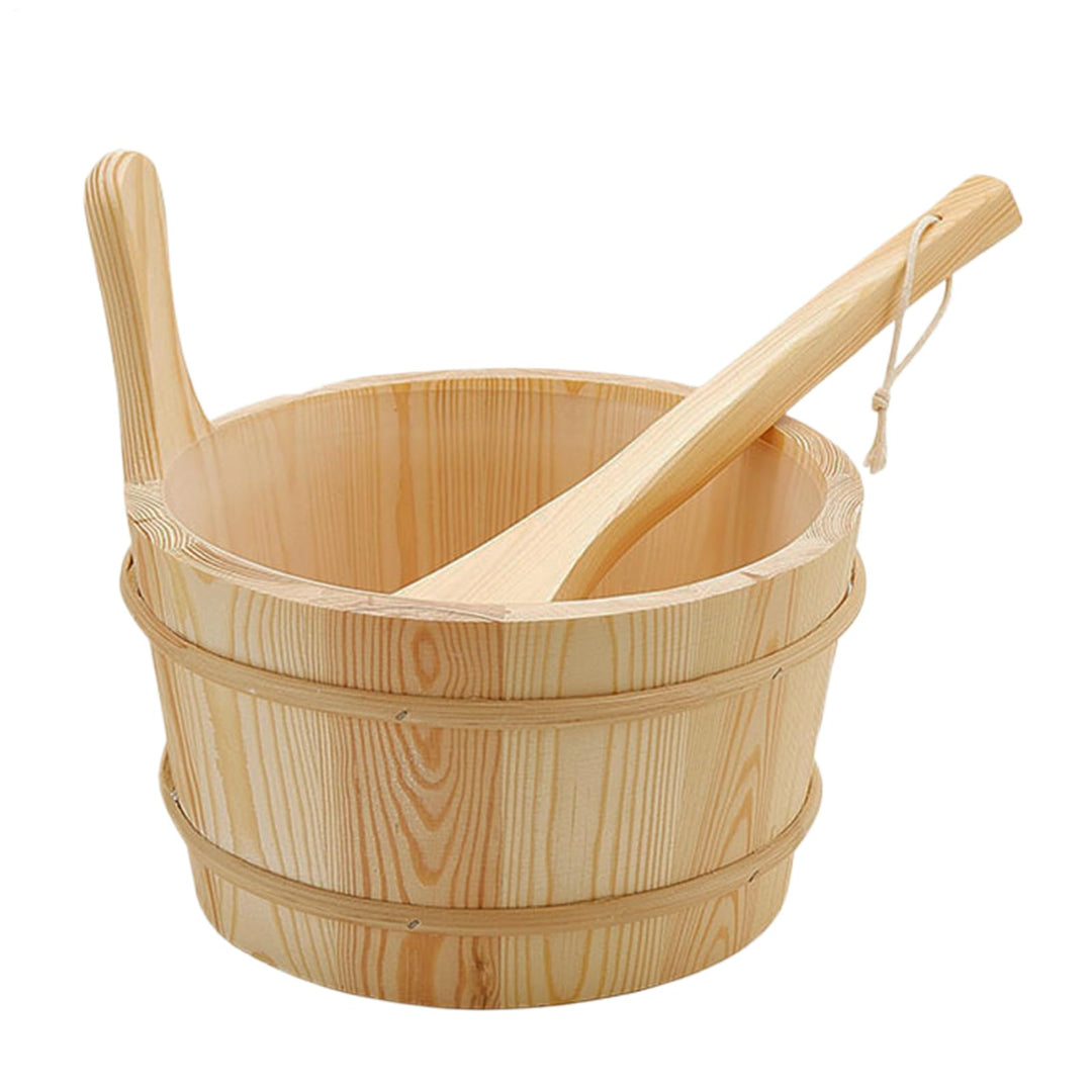 Sauna Eimer und Schöpfkelle,Sauna Wellness-Zubehör | Wasserdicht Eimer 4L Saunazubehör Dampfbad Gart
