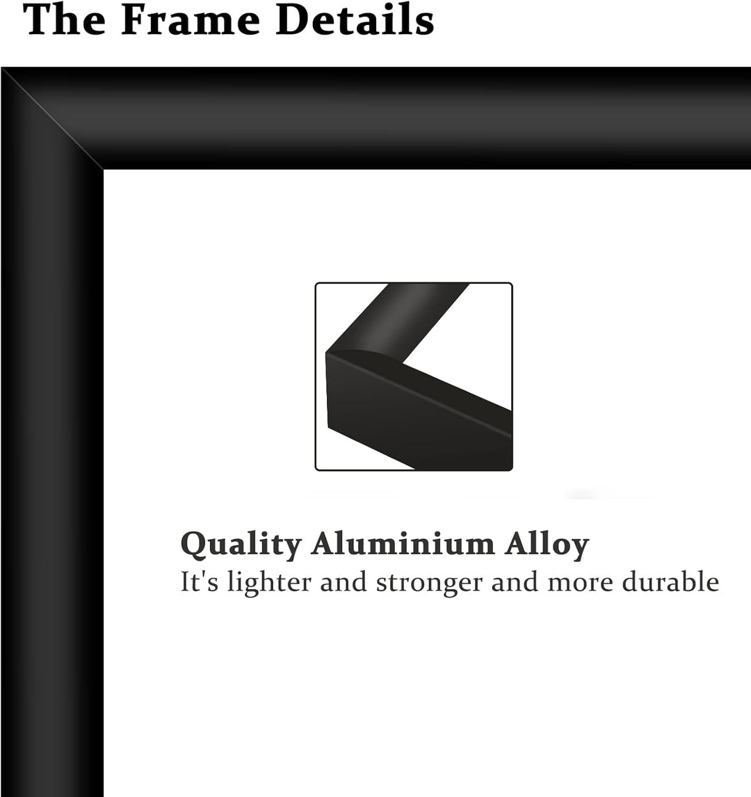 ATOBART A4-Fotorahmen, 2er-Pack-21x30cm schwarzer Bilderrahmen, Zertifikatsrahmen für Wandmontage od