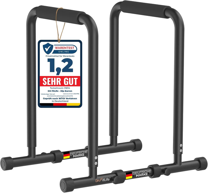 DH FitLife Dip Barren Bars | Dip Station | Kraftstation Fitnessgerät für Zuhause | Parallettes Calis
