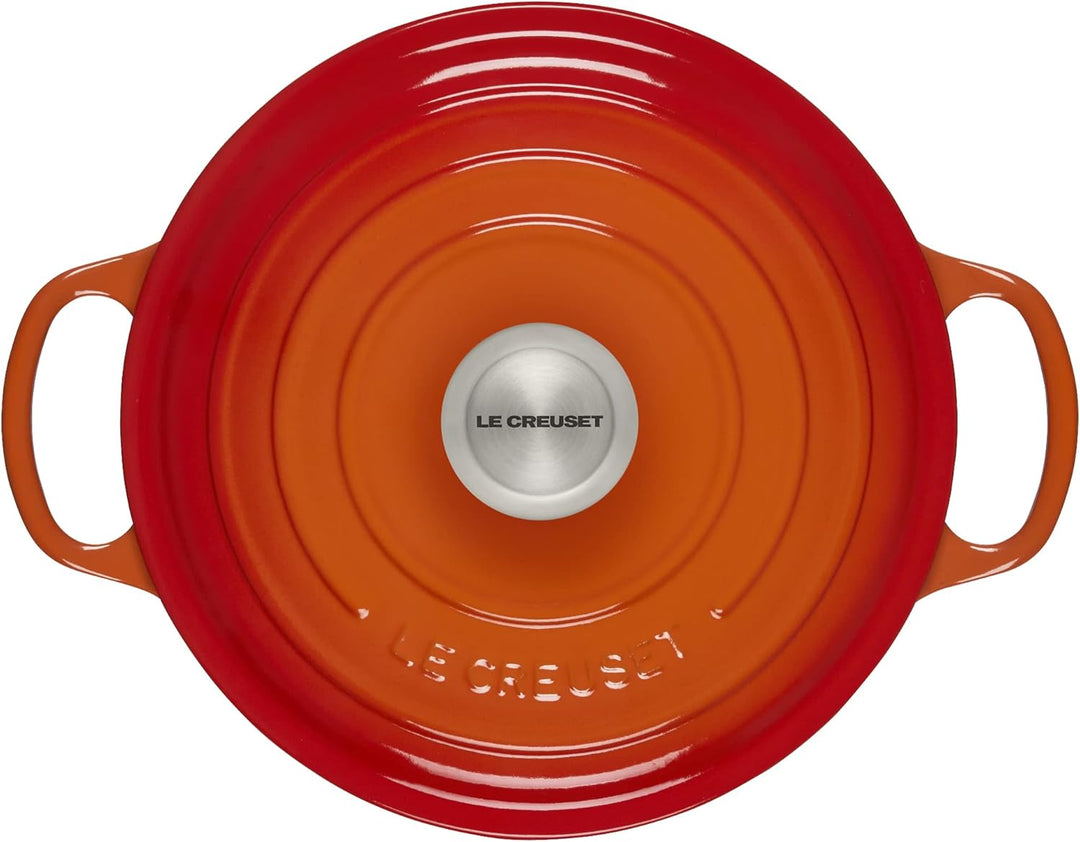 Le Creuset Bräter Signature rund hoch 24 cm Ofenrot orange Backofen, orange Backofen