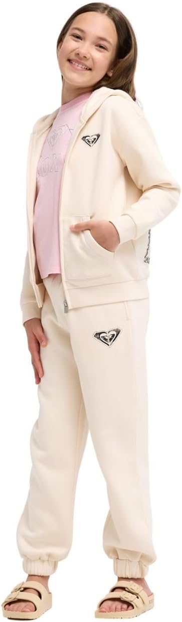 Roxy Mädchen Surf Feeling Zipped Brushed Strickjacke (1er Pack) 4 Jahre Pargament, 4 Jahre Pargament