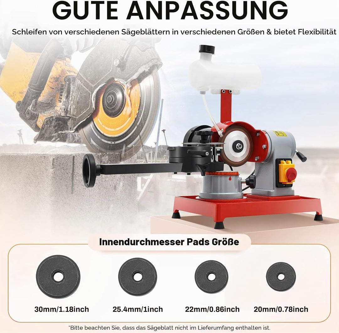 370W Sägeblatt Schärfgerät, 2850rpm Sägeblattschärfgerät Kreissägeblatt Schärfgerät Schärfmaschine,