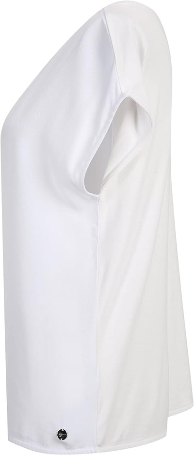 Tamaris Damen ALBONY Drop Shoulder Rundhalsausschnitt T-Shirt XS Bright White, XS Bright White