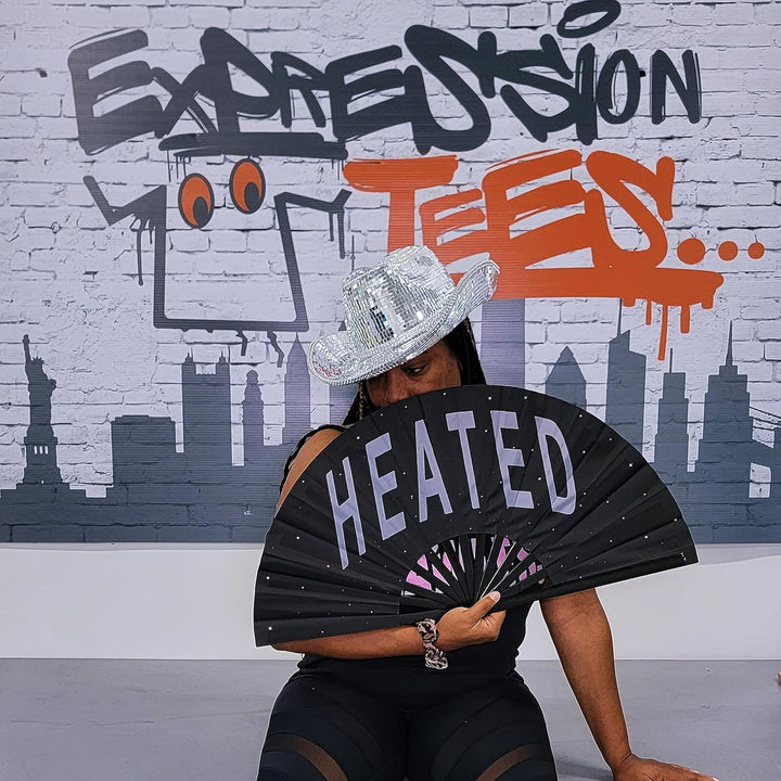 Expression Tees Beheizter grosser Konzert-Handventilator – faltbarer Handventilator für Renaissance,