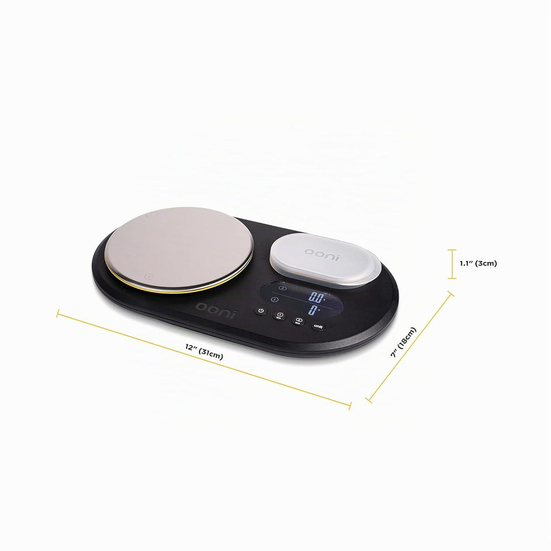 Ooni Dual Platform Digitalwaage – Feinwaage – Küchenwaage – Digitale Waagen mit zwei Plattformen – O