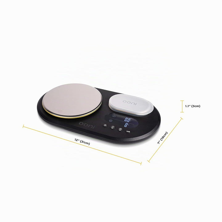 Ooni Dual Platform Digitalwaage – Feinwaage – Küchenwaage – Digitale Waagen mit zwei Plattformen – O