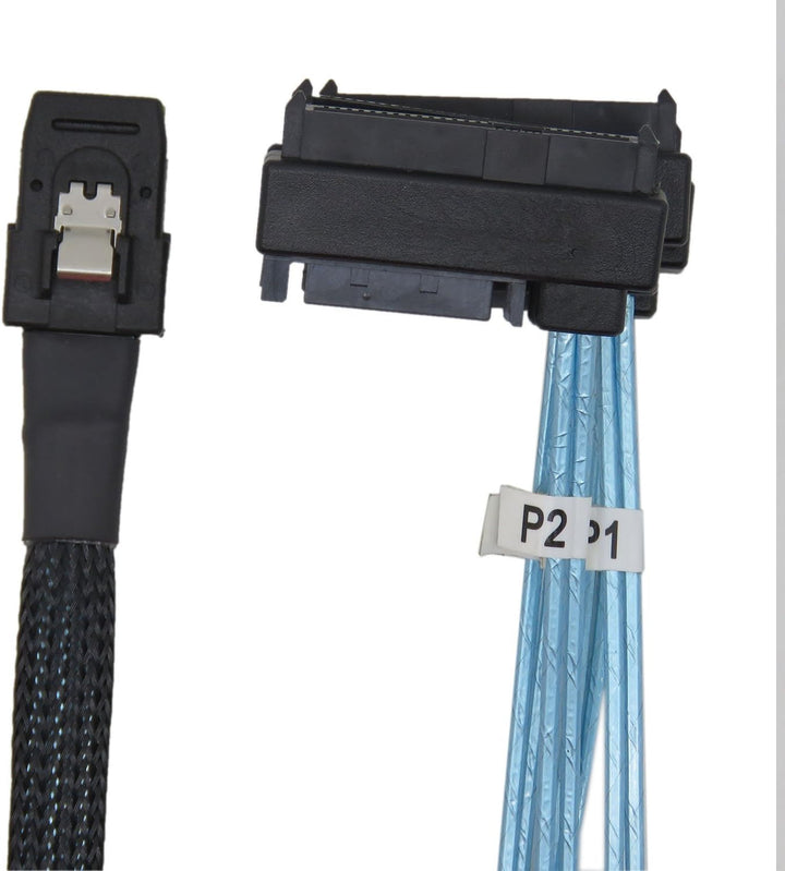 YIWENTEC Mini SAS 36 SFF-8087 to (4) SFF-8482 Connectors with SATA Power 1m, 1M