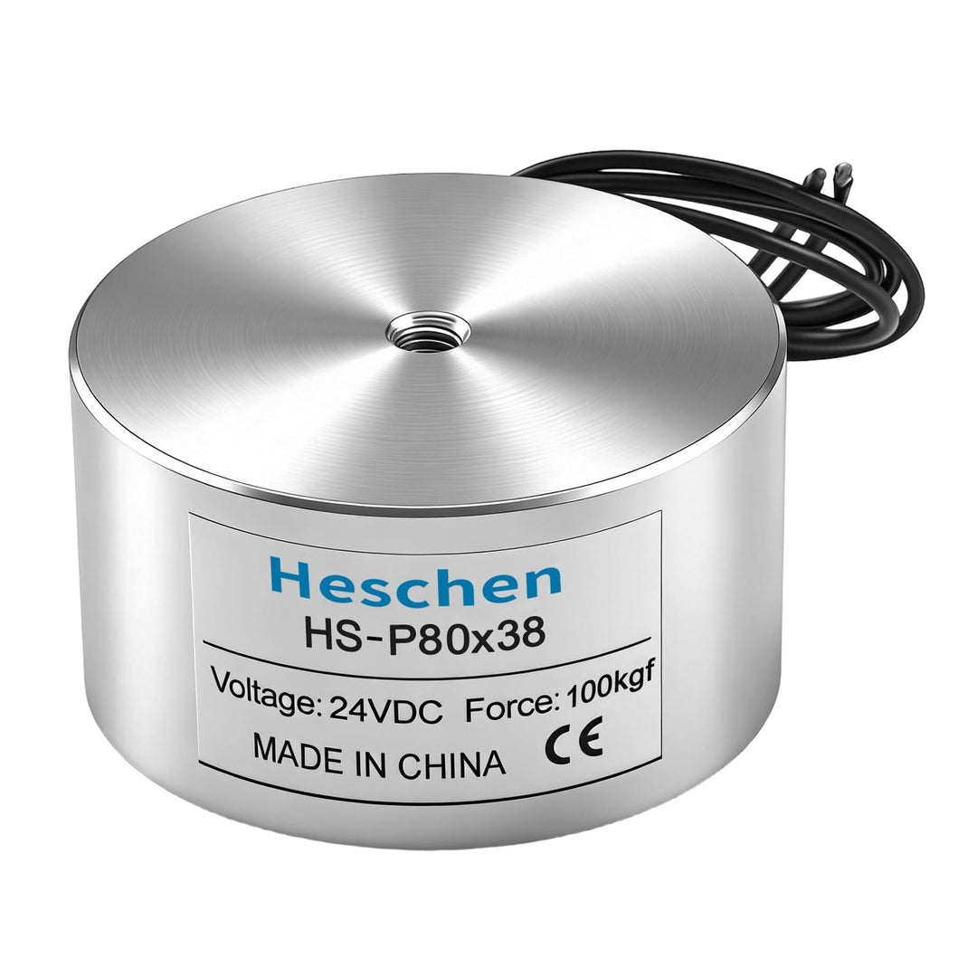 Heschen Elektromagnet-Magnet P80/38, Aussendurchmesser: 80 mm, DC 24 V, 100 kg