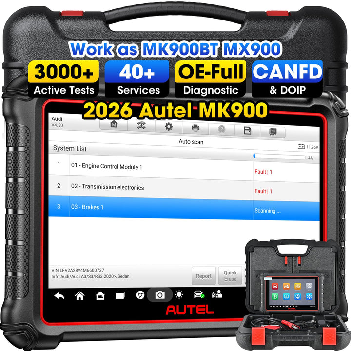 Autel MaxiCOM MK900 OBD2 Diagnosegerät, 2026 Diagnosewerkzeuge Wie MK900BT, Up of MX900 MK808BT PRO,