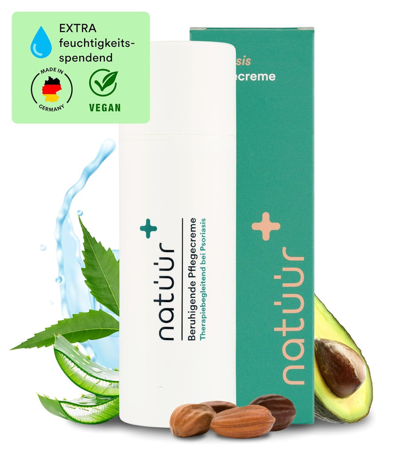 Natüür Beruhigende Psoriasis Pflegecreme - 150ml Schuppenflechte Creme mit natürlichen Inhaltsstoffe