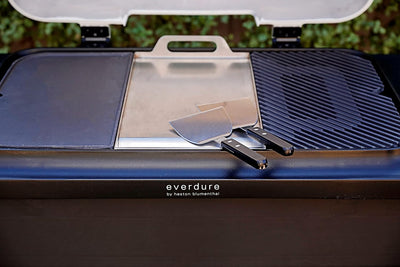 everdure by heston blumenthal Teppanyaki Platte für FURNACE Grill I Grillplatte mit Griff I Edelstah