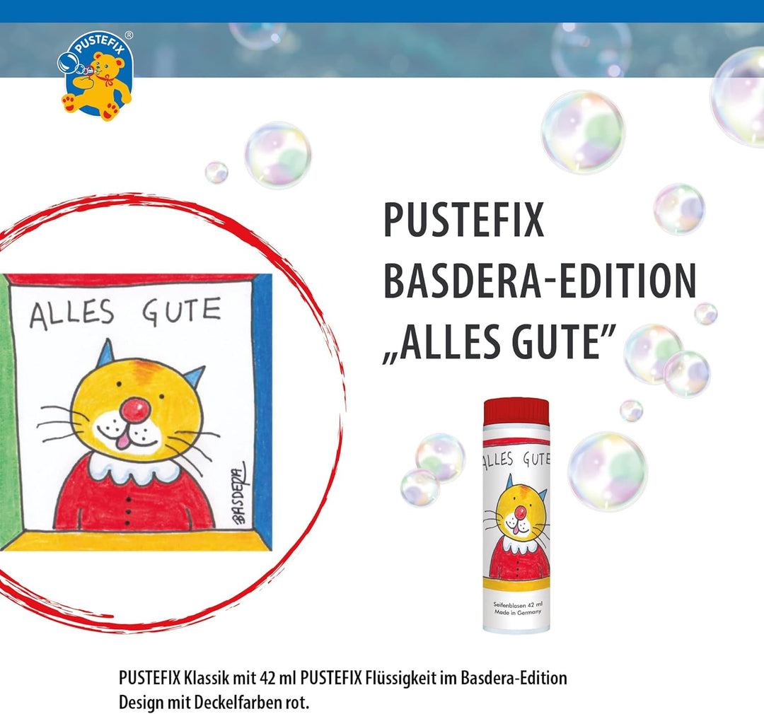 PUSTEFIX Seifenblasen Set I 5 x Klassik 42ml Basdera Alles Gute I Bubbles Made in Germany I Alles Gu