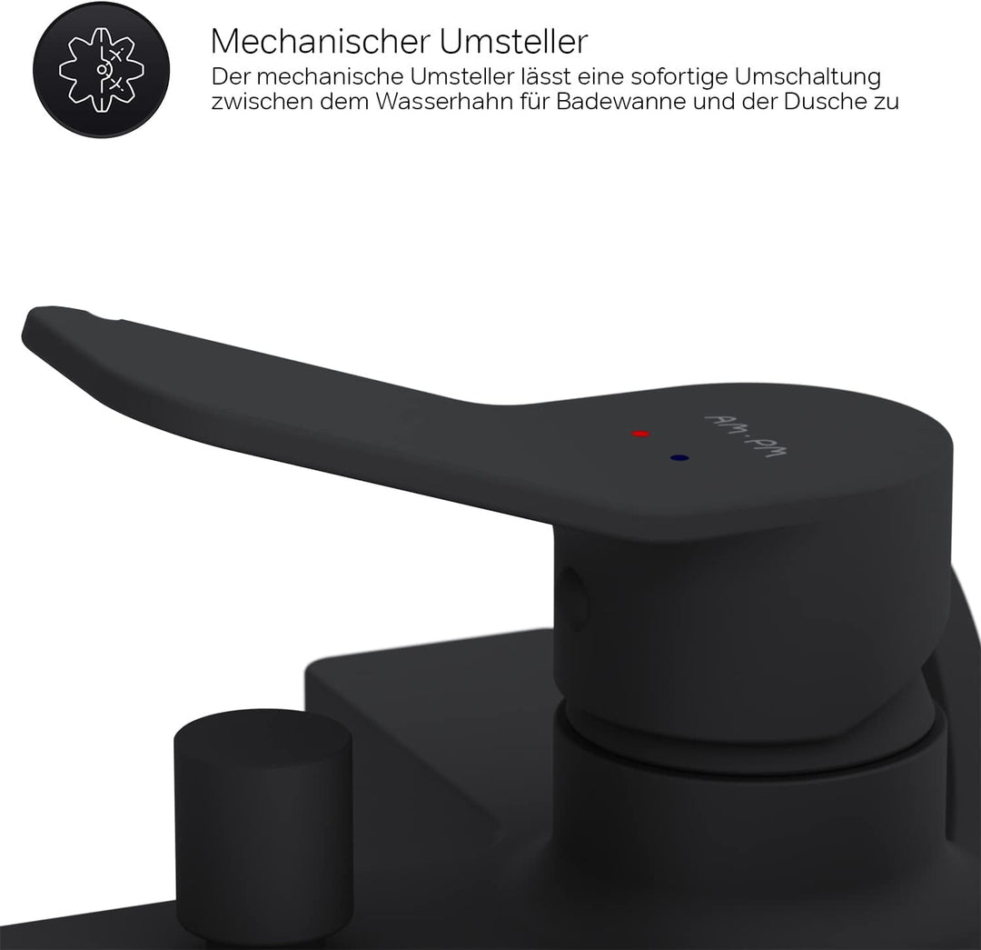 AM.PM X-Joy FXA10022 Wassersparende Wannen- und Brausebatterie kraztfest, leicht zu reinigen,mühelos