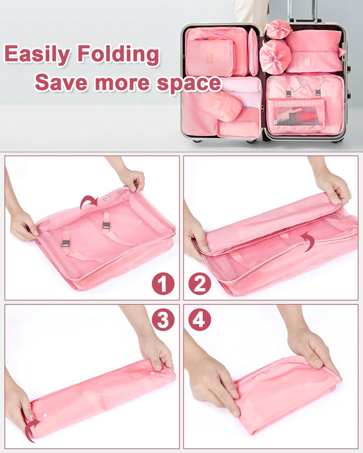 Aufbewahrungsbeutel für Kleidung, Schuhe, Kosmetik, 10 Stück (Rosa)