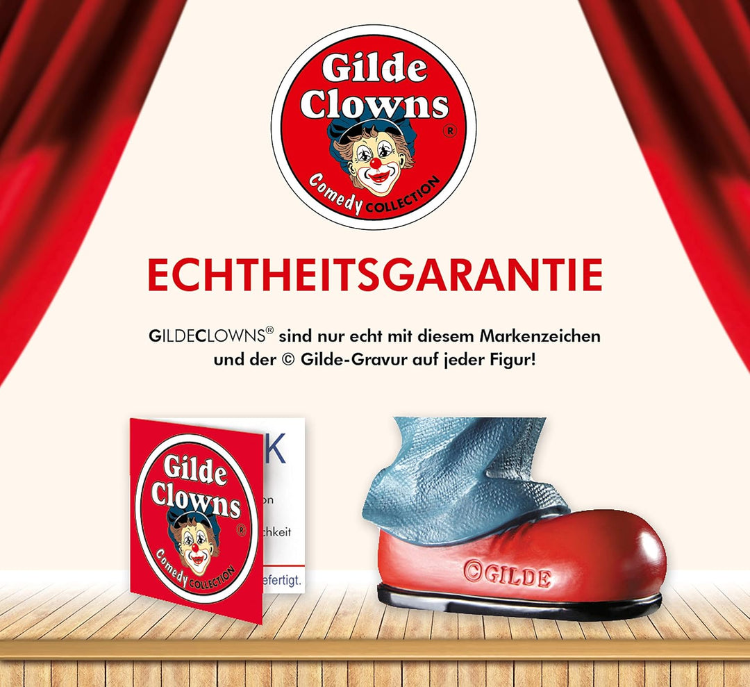 Gildeclown Figur Oh Schreck - Deko Figur und Sammlerstück Höhe 13 cm - handbemalt - in Geschenkkarto