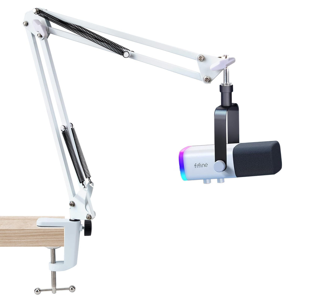 SUNMON für Fifine AM8 Mikrofon Arm, Universeller Mikrofonarm Tisch für Fifine K688 PodMic Boom Arm M