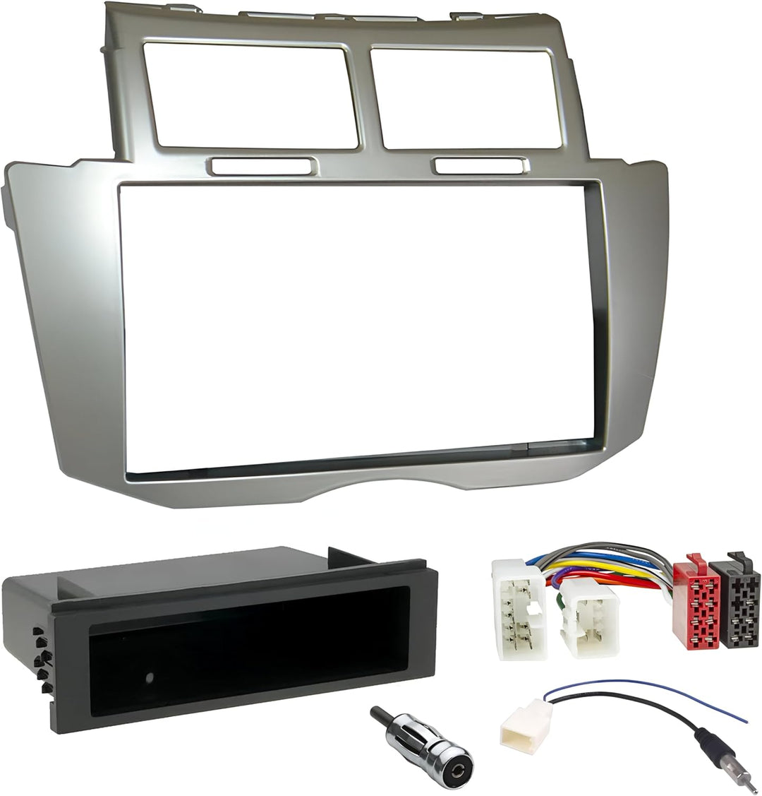 Sound Way 1 DIN / 2 DIN Autoradio Radioblende RadioRahmen, Antennenadapter, ISO-Anschlusskabel kompa