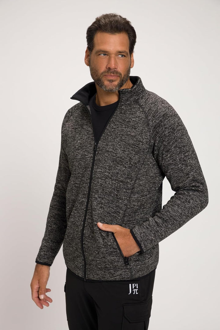 JP 1880 Strickfleece-Jacke 802394 L Grau Melange, L Grau Melange