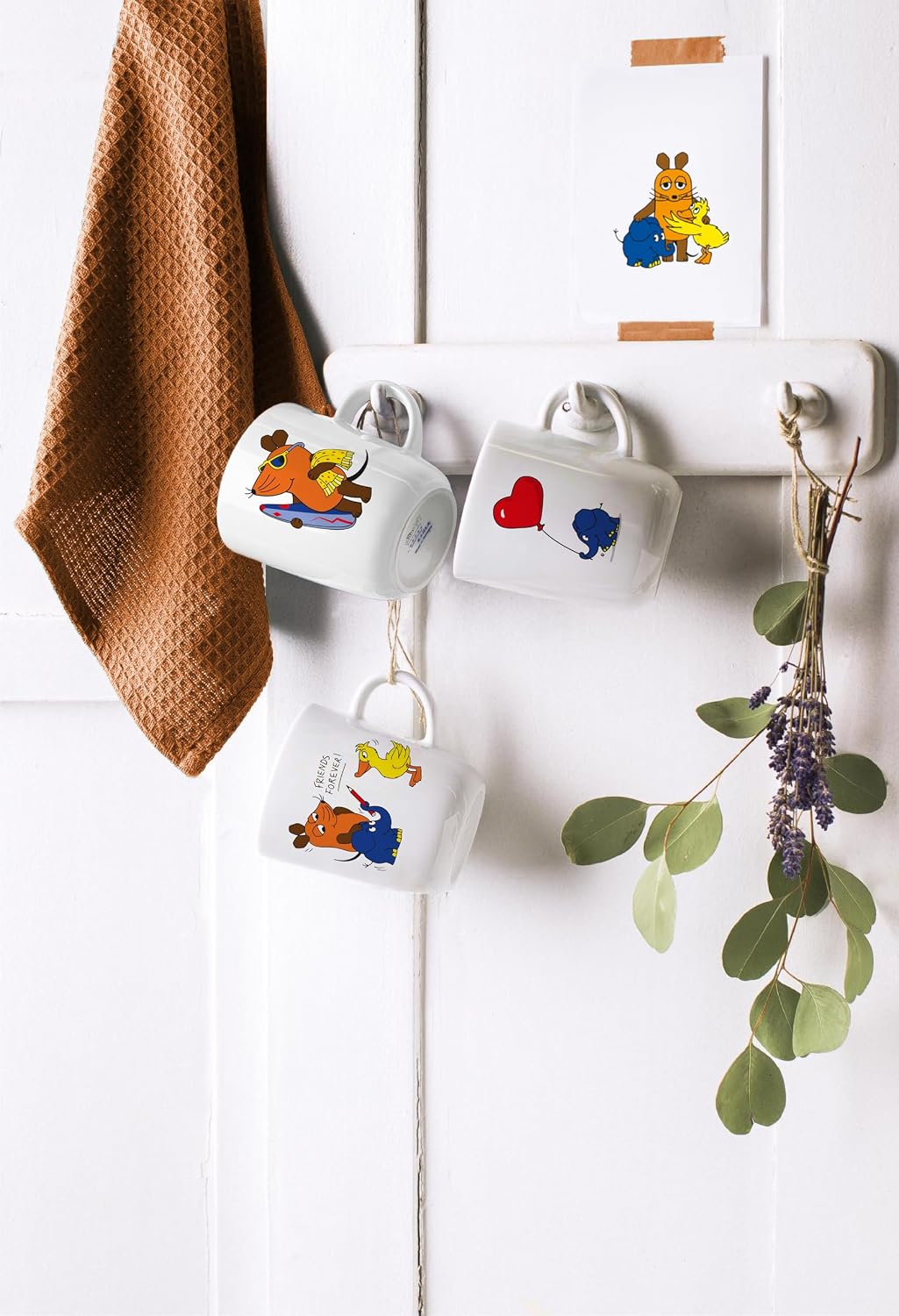KAHLA DieMaus Kinderset 3tlg. Konfetti | Kinder Geschirrset im Sendung mit der Maus Design Konfetti