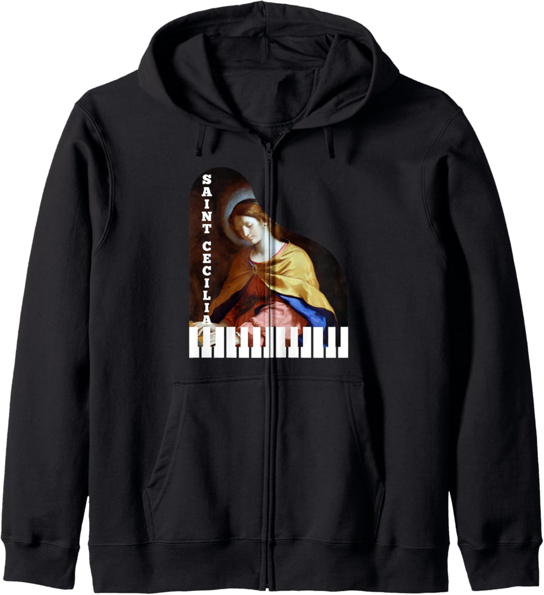 St. Cecilia Geschenke Klavier Katholischer Schutzpatron Kapuzenjacke