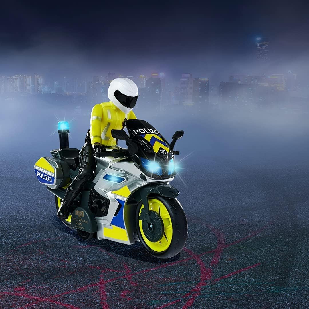 Dickie SOS Polizei-Motorrad, 17 cm