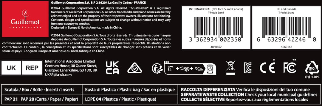 Thrustmaster T-Pedals Stand - Kompatibel mit Thrustmaster 3-Pedal Sets (T3PA / T3PA-PRO / T-LCM Peda