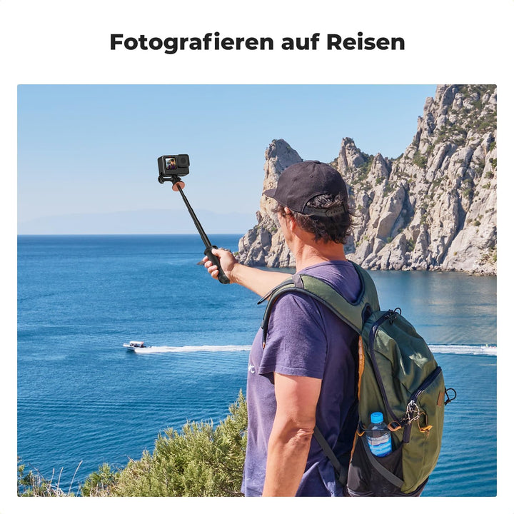 K&F CONCEPT MS10 GoPro stativ, Go Pro Selfie Stick, Tripod,33CM Tischstativ, Tragbare SelfieStick Ko