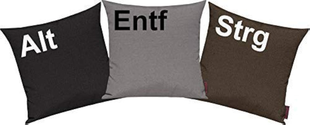 ShirtInStyle Kissenhüllen Set 3 Stück für Auserwählte! Sofakissen Motiv ALT, STRG und ENTF, Farbe sc